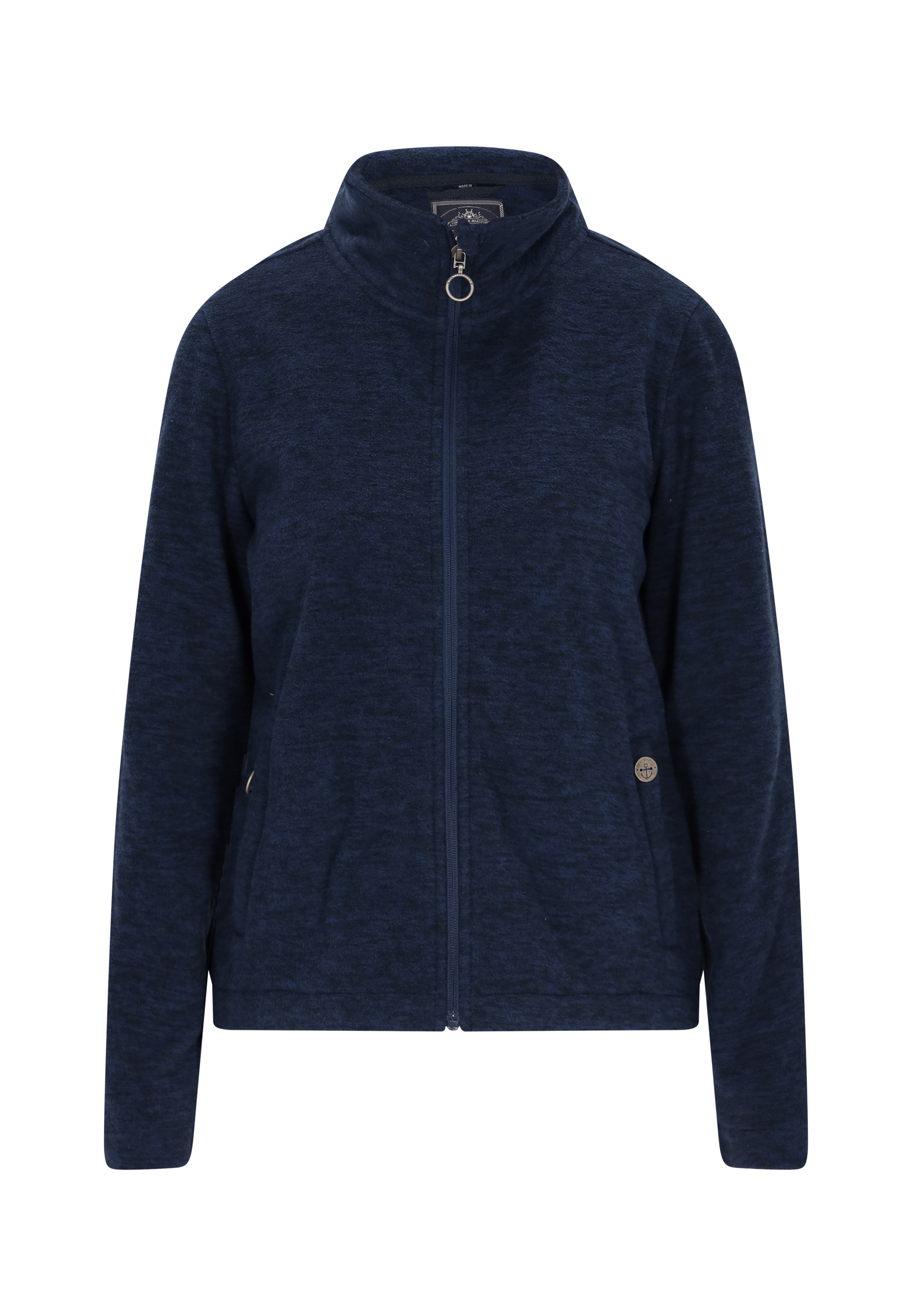 Dreimaster Fleecejacke Damen Marine Melange