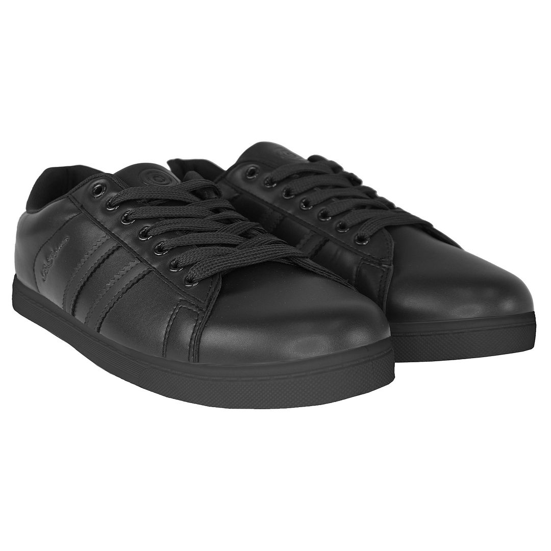 Ben Sherman Gerson Mens Black Trainers låga sneakers herr – bild 2