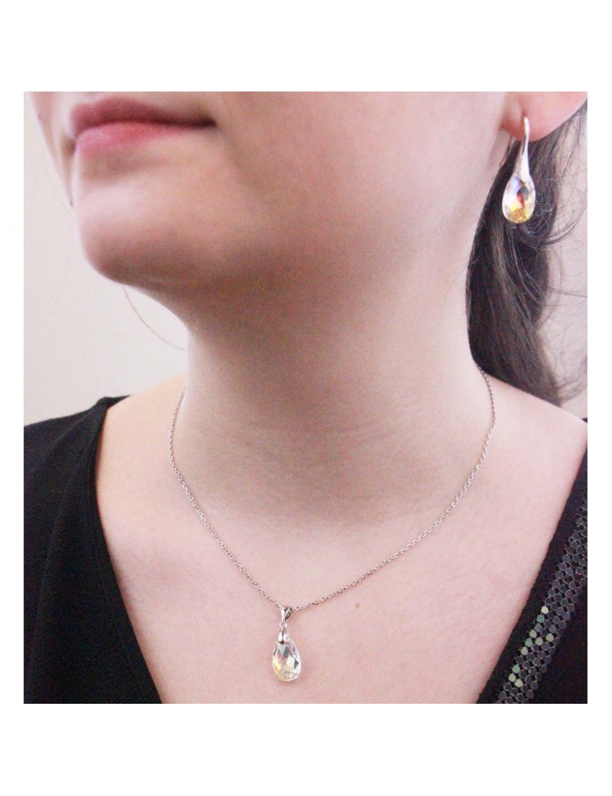MYC Paris Regndroppshängen Silver och AB Clear halsband dam – bild 2