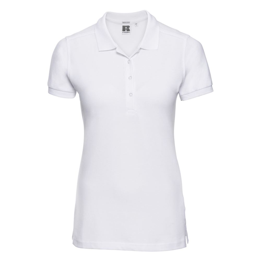 Russell Stretch Slim polotröja, dam/dam (Vit)