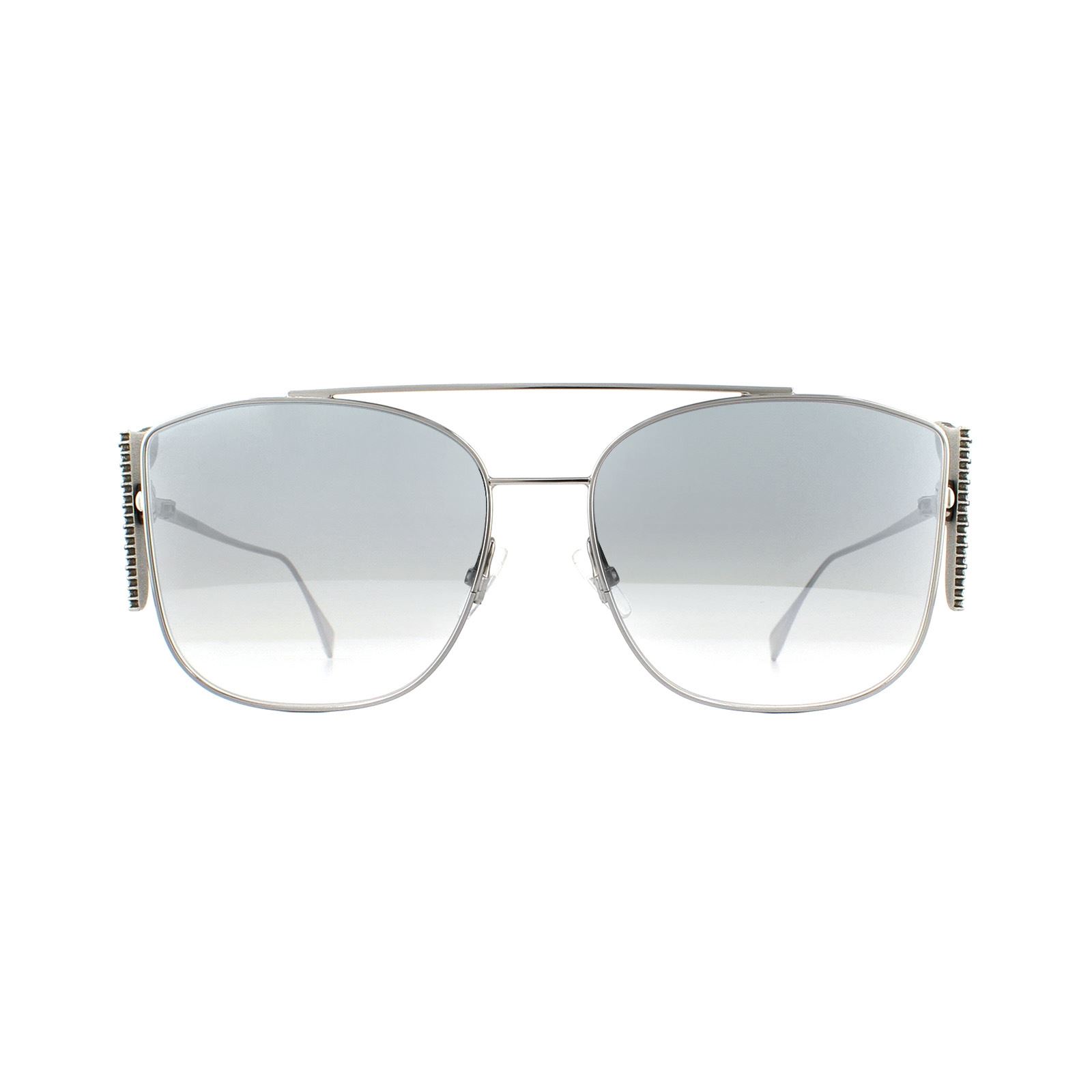 FENDI Zonnebril FF 0380/G/S 6LB IC Ruthenium Grijs Zilver Mirror