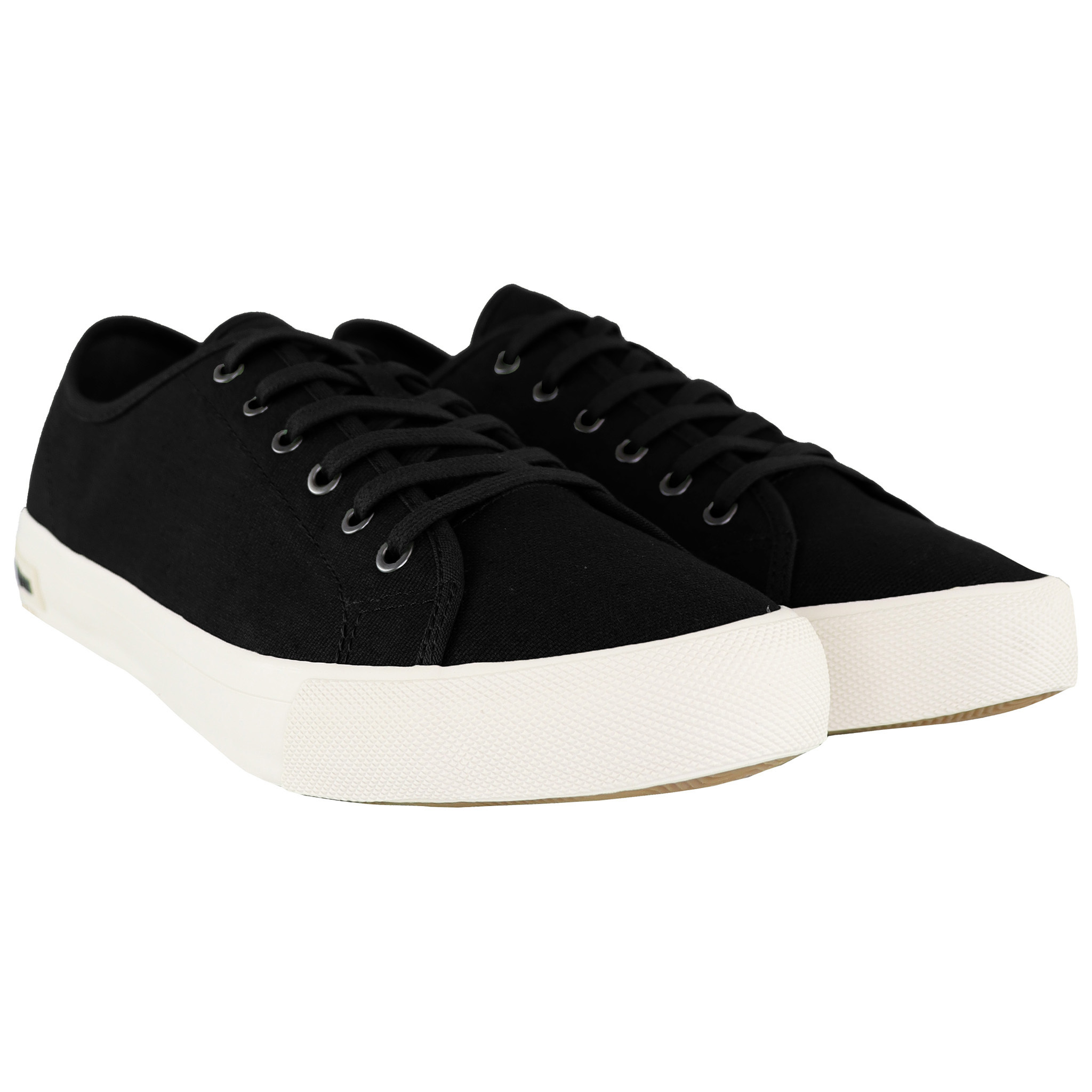 Seavees Monterey Black Plimsolls för herrar låga sneakers – bild 2