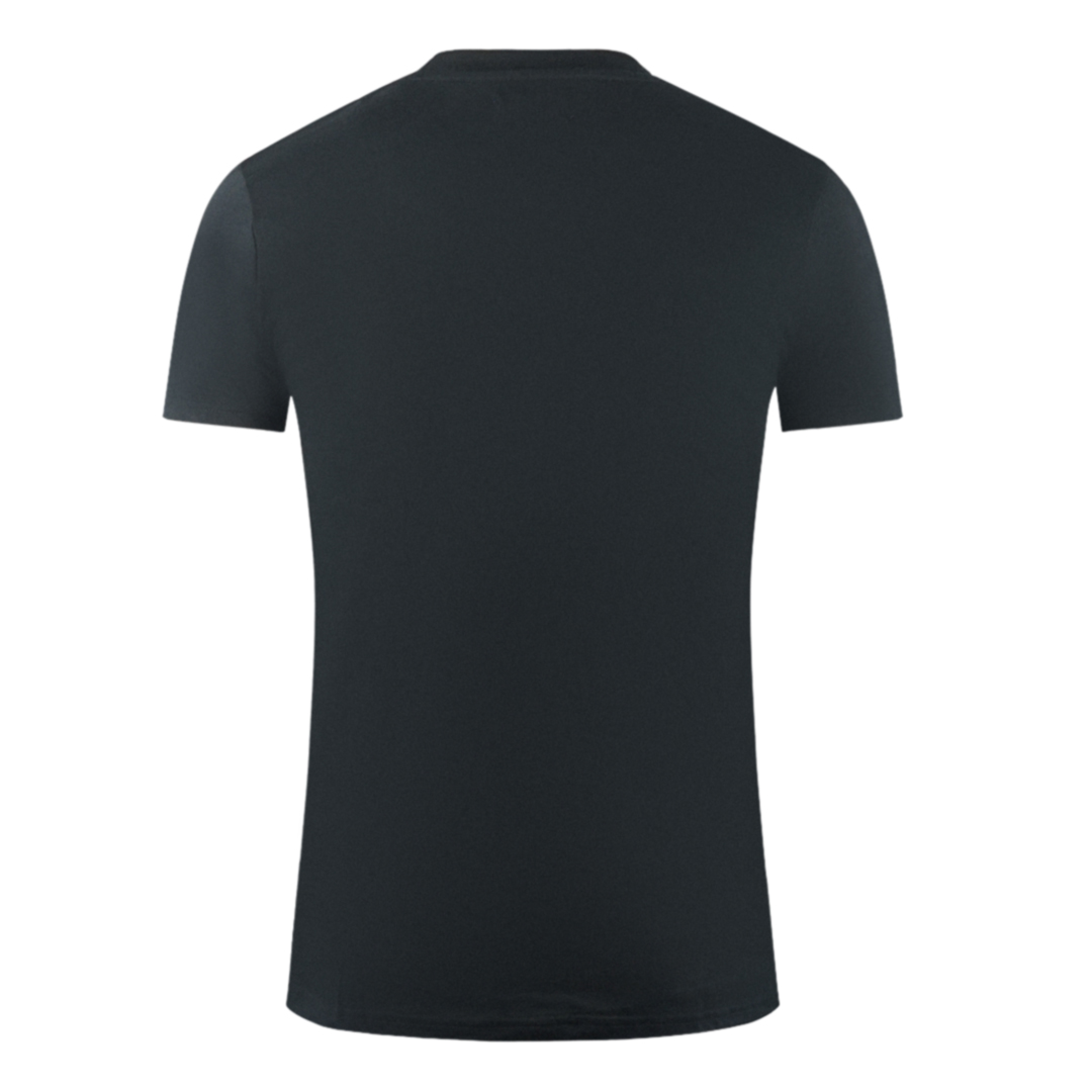 Aquascutum London Aldis Brand Logo på bröstet Svart T-shirt herr – bild 2