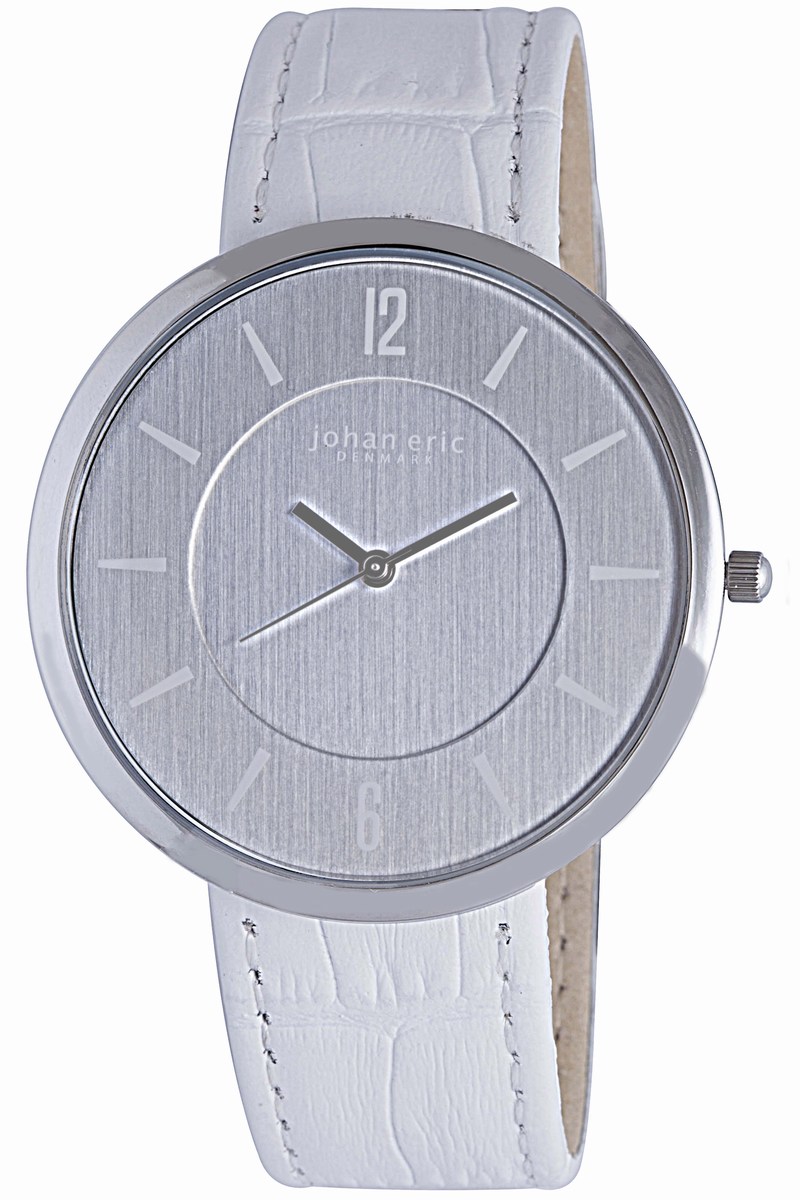 Johan Eric : vejle womens silver watch.. - White Leather - One Size