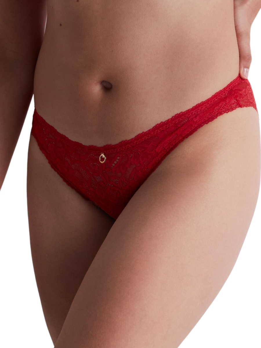 Aubade Womens Rosessence Care Italian Brief - Red Polyamide - Size Small