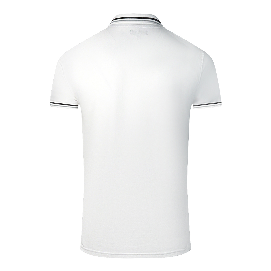 Cavalli Class Tvådelad Krage Grå Logo Vit Poloshirt pikéer herr – bild 2