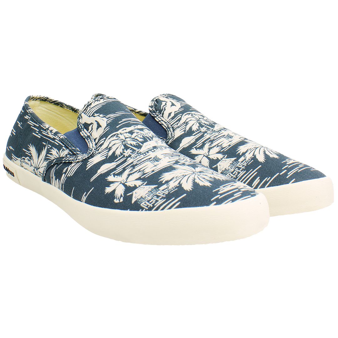Seavees Baja Beachcomber Herr Navy Plimsolls låga sneakers – bild 2