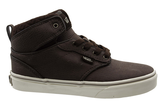 Vans Kids Bruin Hi Top Leren Veterschoenen VVH1GJ2