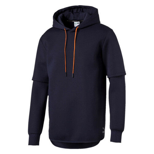 Thumbnail - Puma Evo Layer Top Marine Blue Orange Herren Pullover Hoody 571644 08 A61E