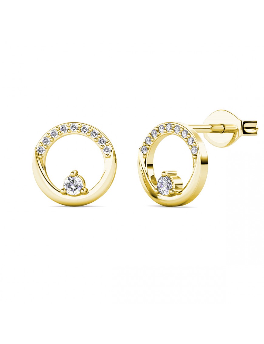 Thumbnail - Clarine Ohrringe - Gold und Kristall