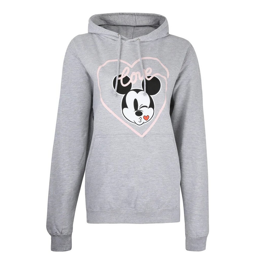 Thumbnail - Disney - Kapuzenpullover für Damen (Grau meliert)