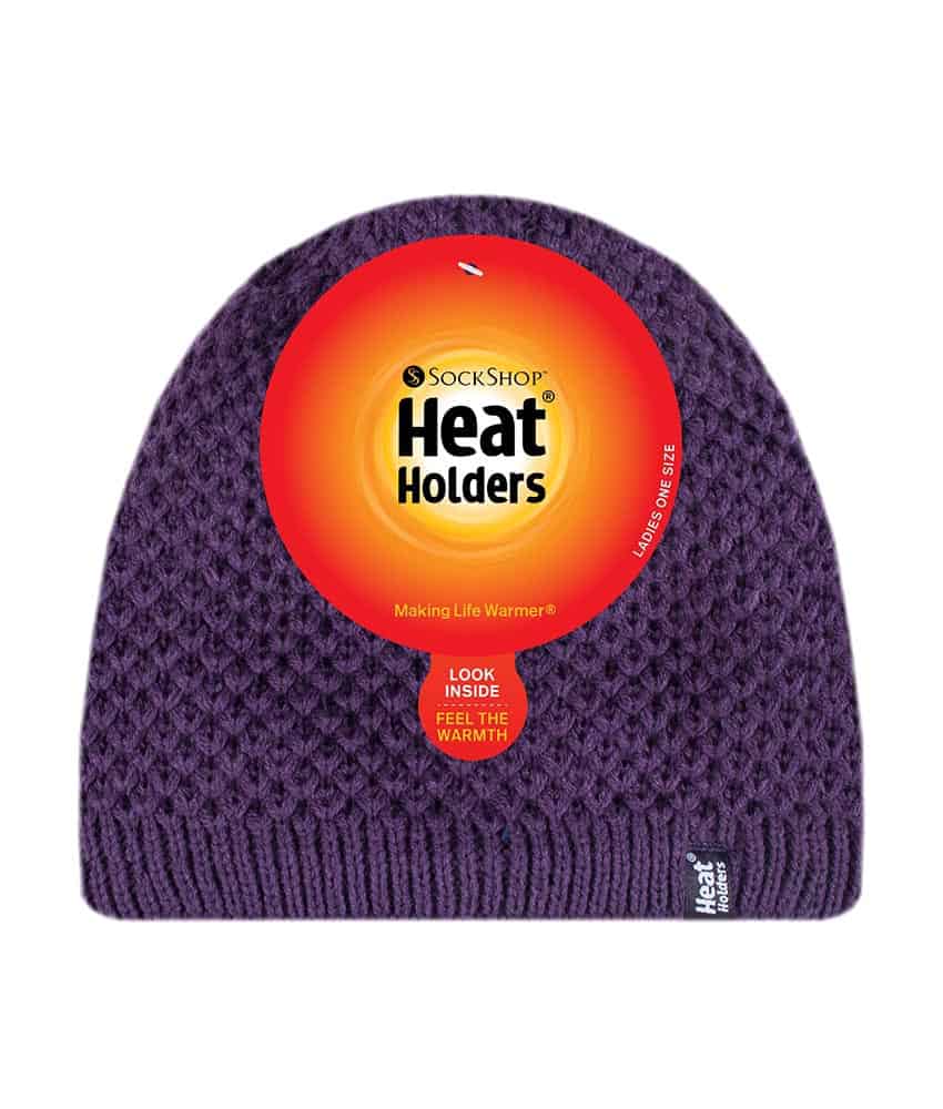 Heat Holders Stickad, fleecefodrad, varm och termisk mössa för damer – bild 2