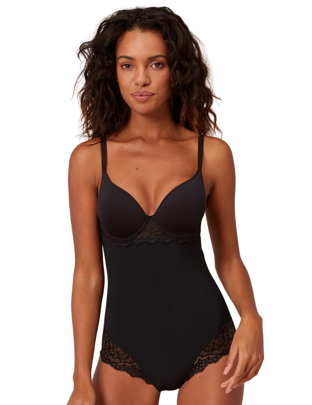 Simone Perele Womens 12A541 Caresse Control Body - Black Polyamide - Size 34D