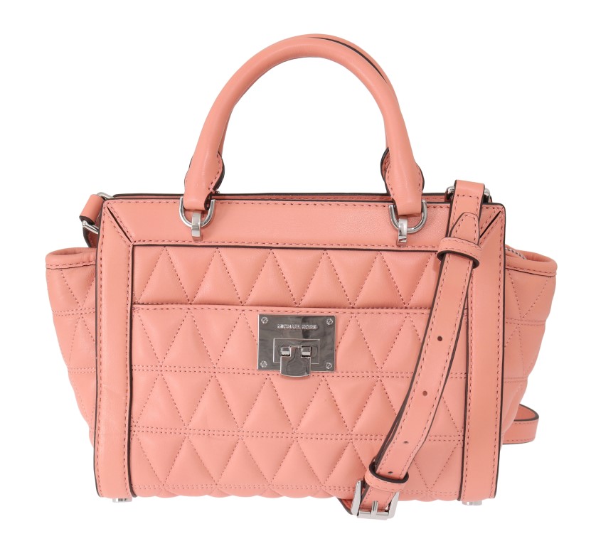Thumbnail - Michael Kors Pink Vivianne Leather Messenger Women's Bag