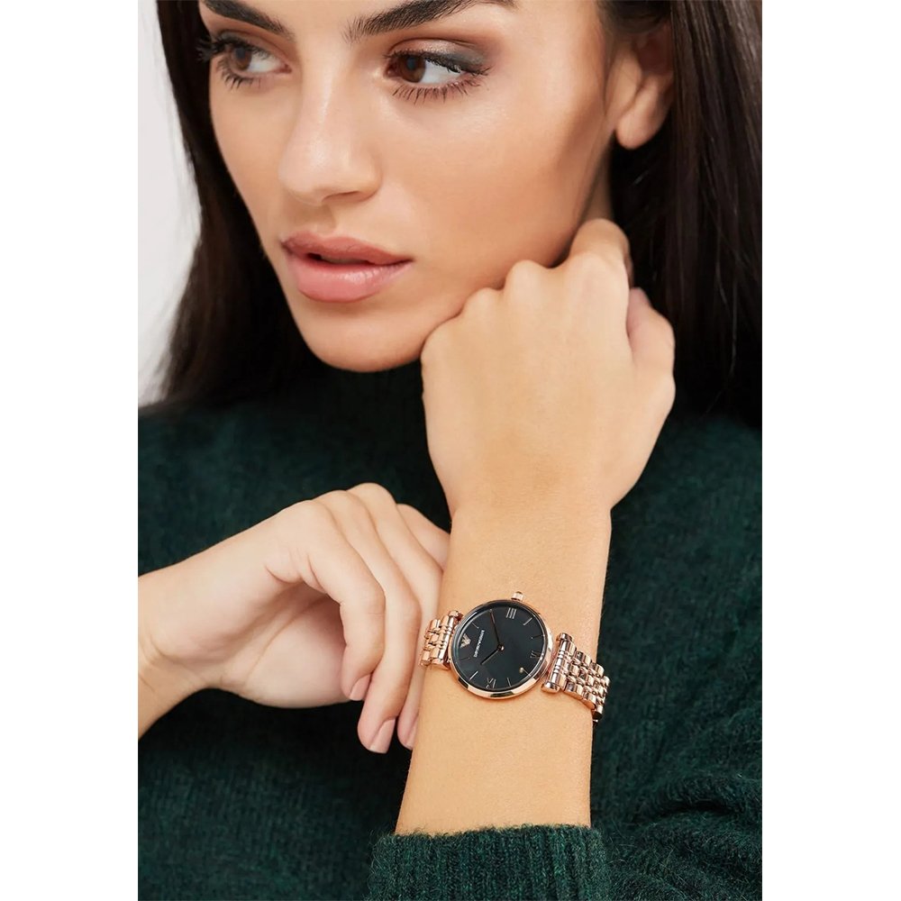 Emporio Armani AR11145 Damklocka T-Bar Gianni Rose – bild 2