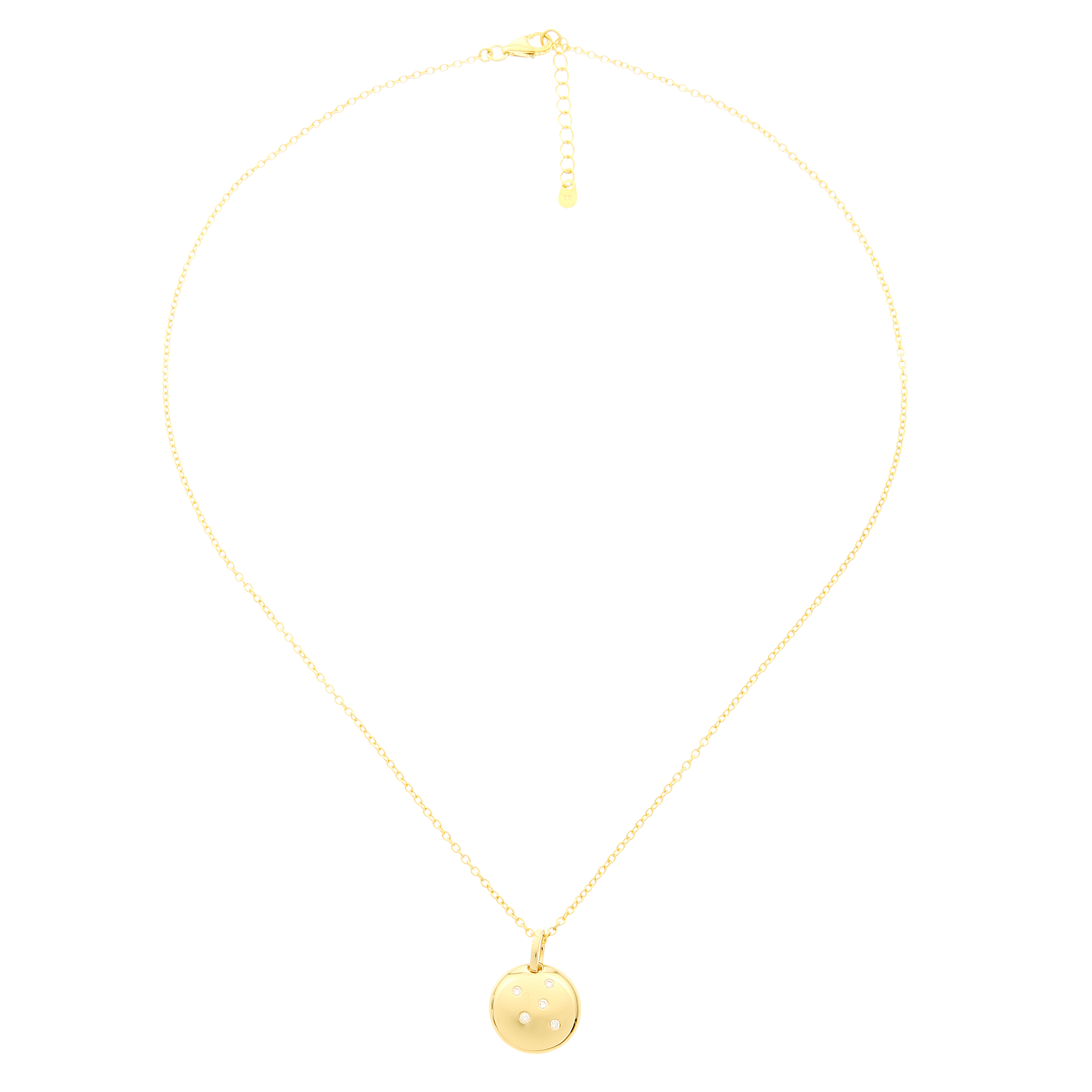 Orphelia 'Linn' Damen-Kette Mit Anhänger Aus 925er Sterlingsilber – Gold Zh-7130/G