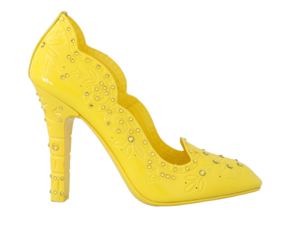 Gula CINDERELLA Kristallsandaler
