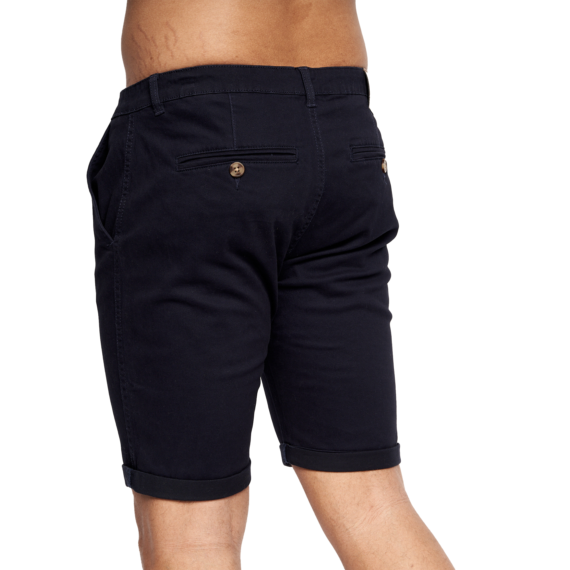 Crosshatch Herr Sinwood Chino Shorts (Marineblå) – bild 2