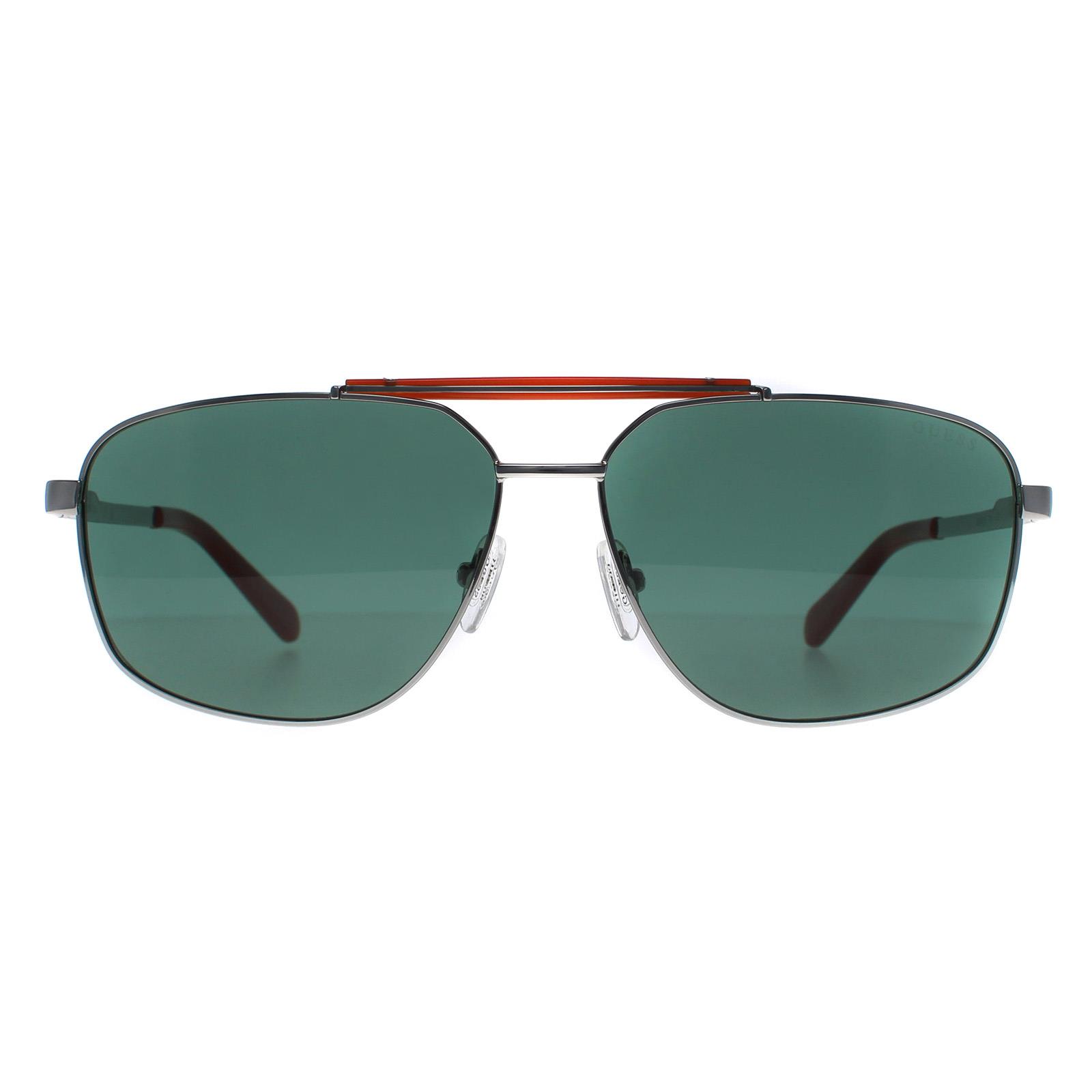 Thumbnail - Guess Aviator Mens Glänzend Gunmetal Grün GU00054