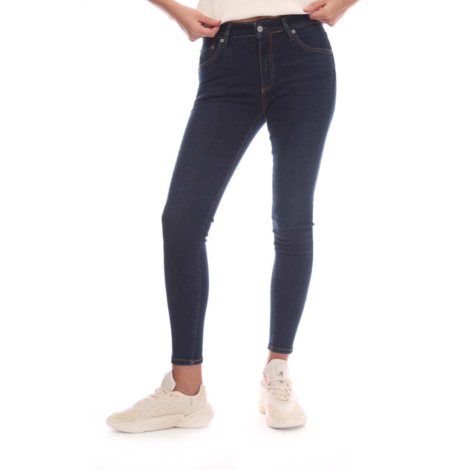 Superdry Womens Vintage Mid Rise Skinny Jeans in Denim - Blue - Size 30W/32L