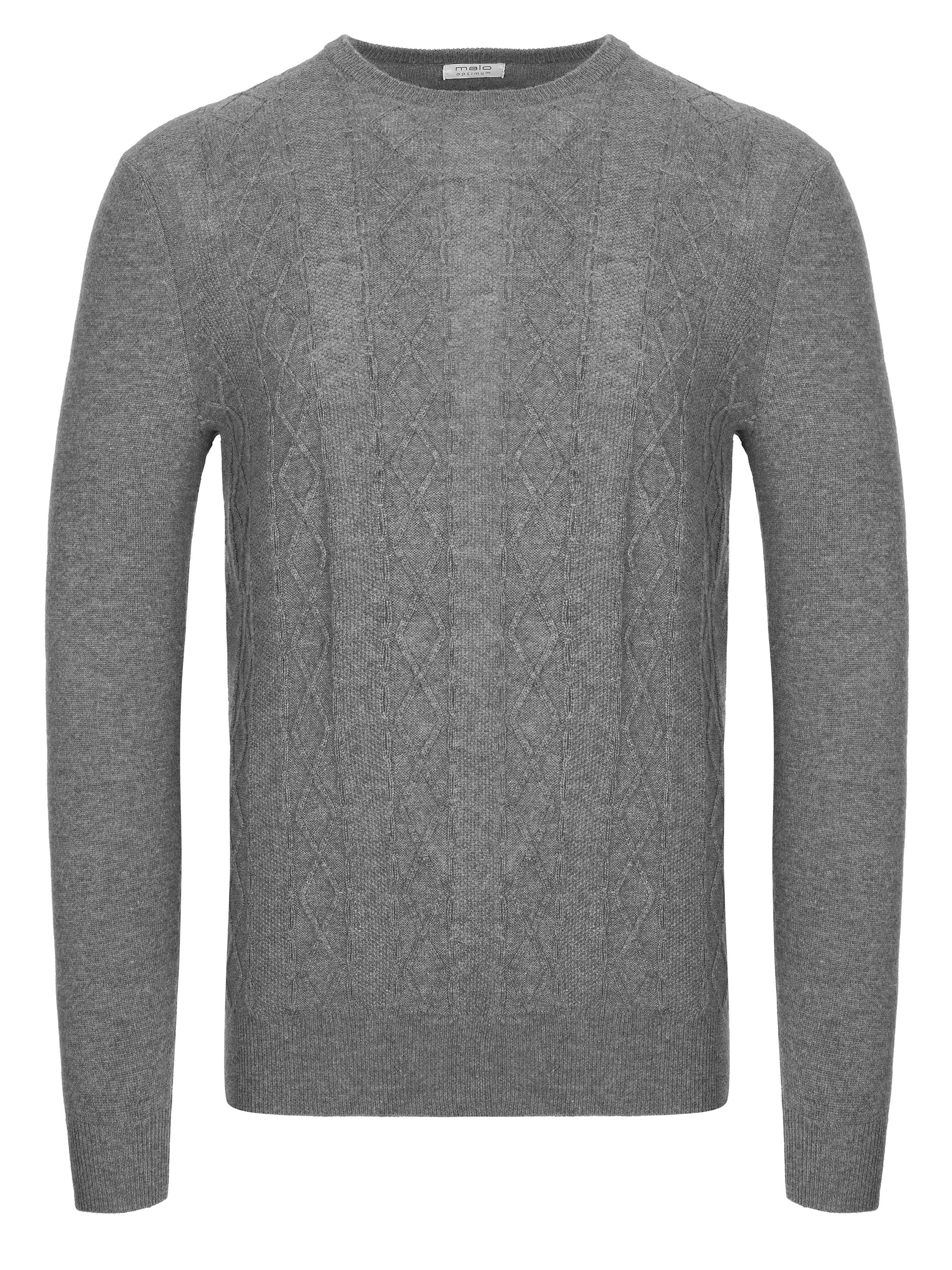 Thumbnail - Malo Optimum Kaschmir Pullover grau