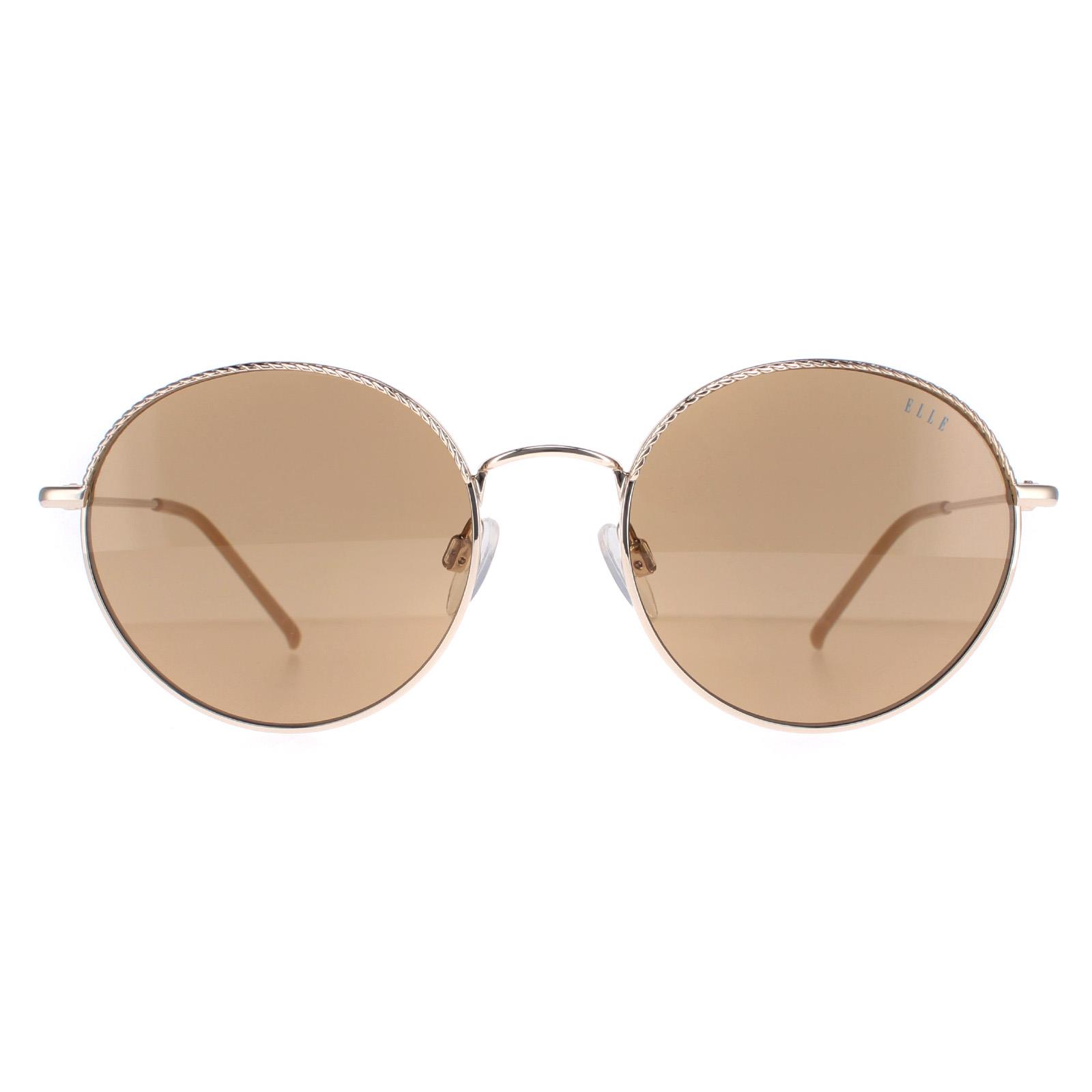 Thumbnail - Elle Rund Damen Gold Braun 14908