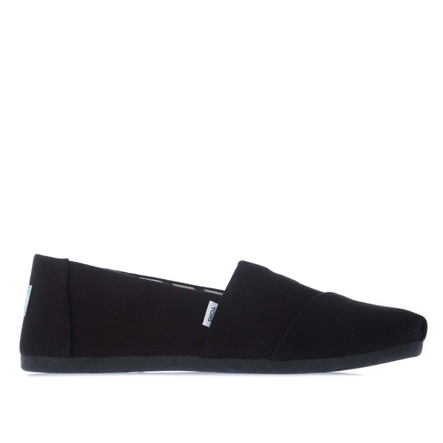 Thumbnail - Espadrilles Alpargata toile coton recyclé Toms Pour Femme en Noir