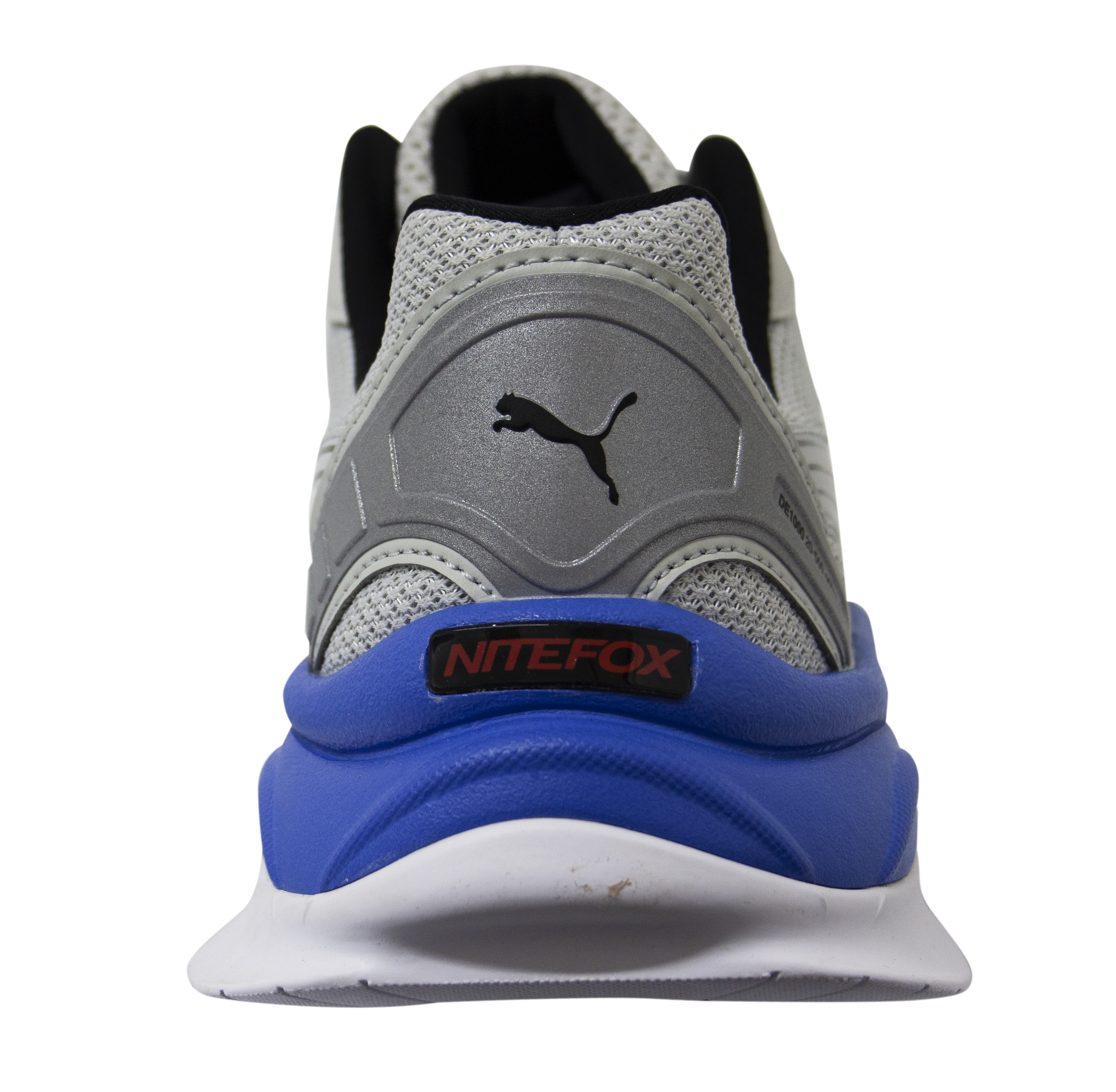 Puma Nitefox Highway Silver Vit Låg Lace Up Herr Löparskor Träningsskor 371480 01 – bild 2