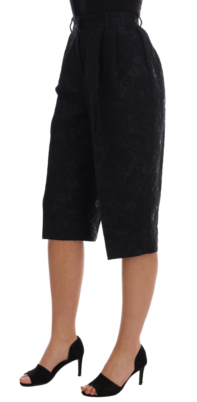 Dolce&Gabbana Brokadt High Waist Capri Shorts dam – bild 2