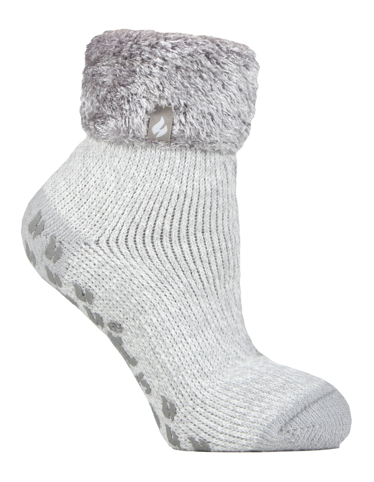 Kinder Plüschbett-Socken | Heat Holders | Warme gemütliche Thermosocken für Jungen und Mädchen - Silbergrau
