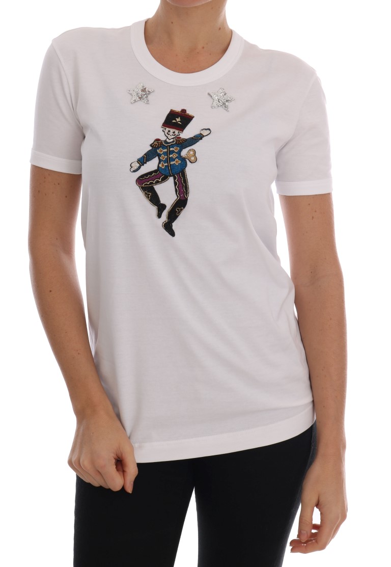 Dolce & Gabbana Womens White Cotton Fairy Tale T-Shirt – Multicolour – Size X-Small