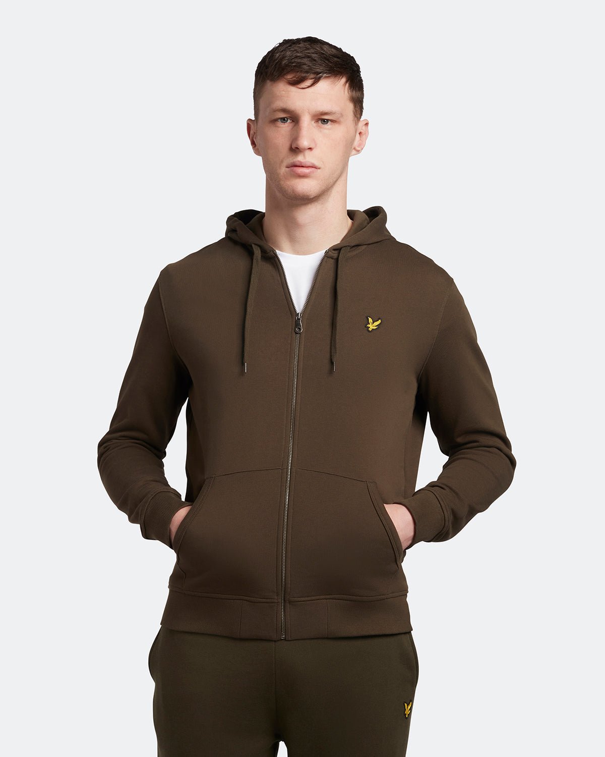 Thumbnail - Lyle & Scott Kapuzenpullover mit Reißverschluss in Olive