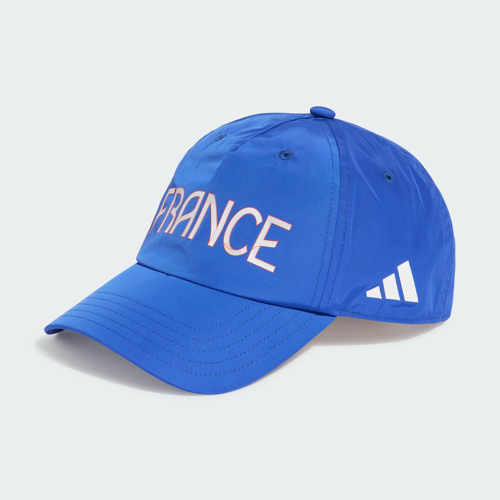 adidas Performance Unisex Team France Tech Baseball Cap - Blue Recycled Material - Size Medium/Large