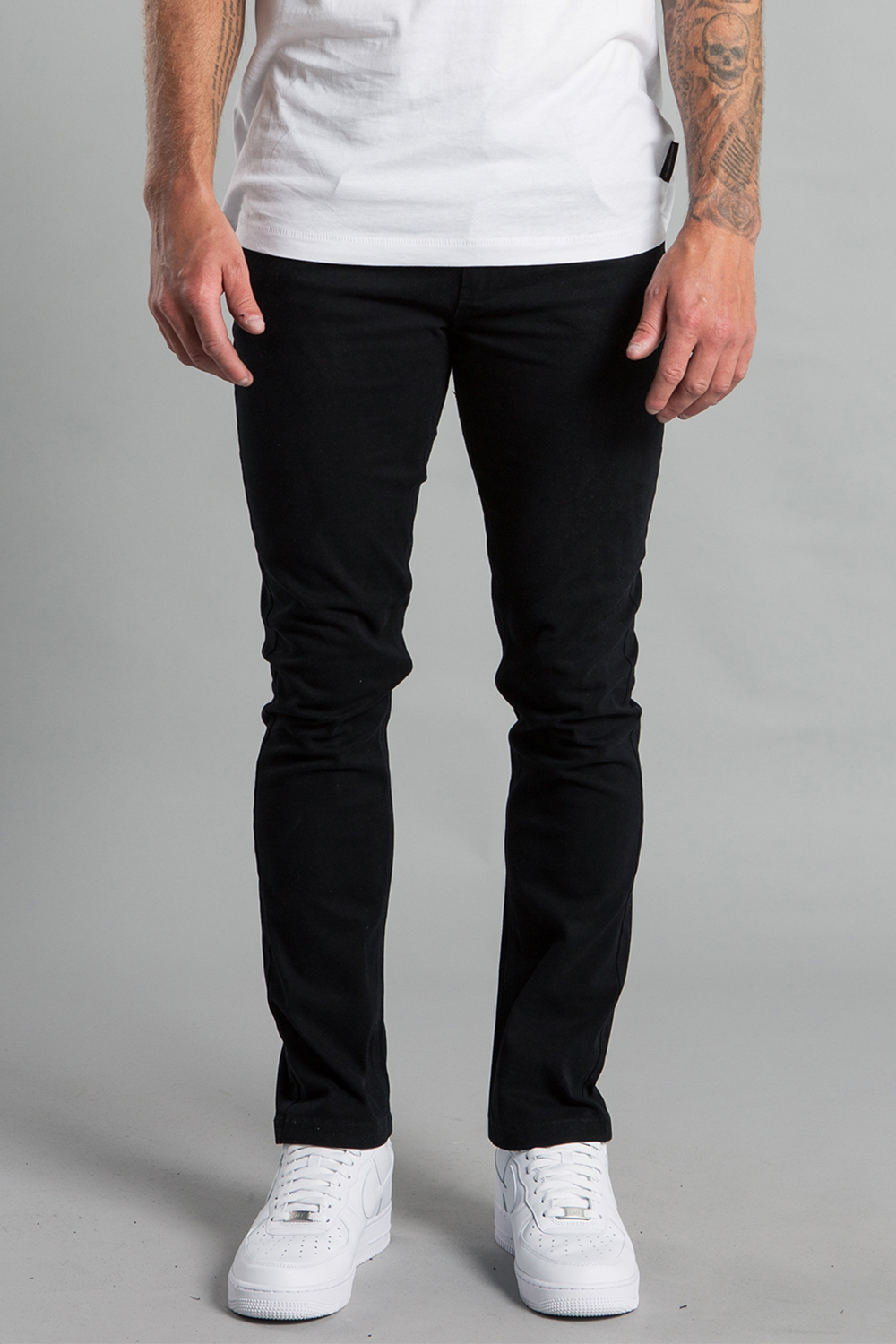 French Connection Mens Black Cotton Five-Pocket Chino Trousers - Size X-Large