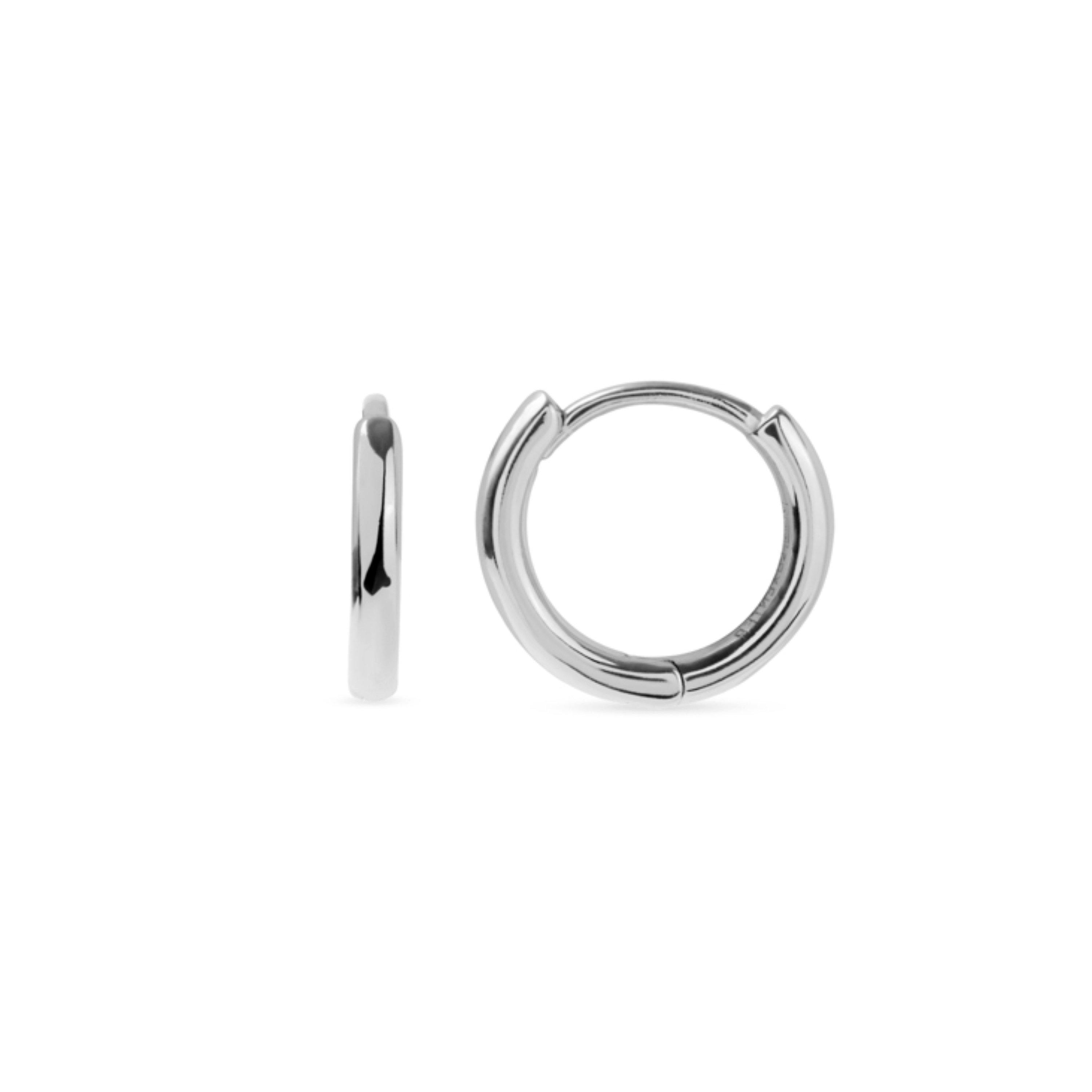 Thumbnail - Luxenter Hoop-Ohrringe, 925 Sterling Silber edum mit rhodinierter Oberfläche