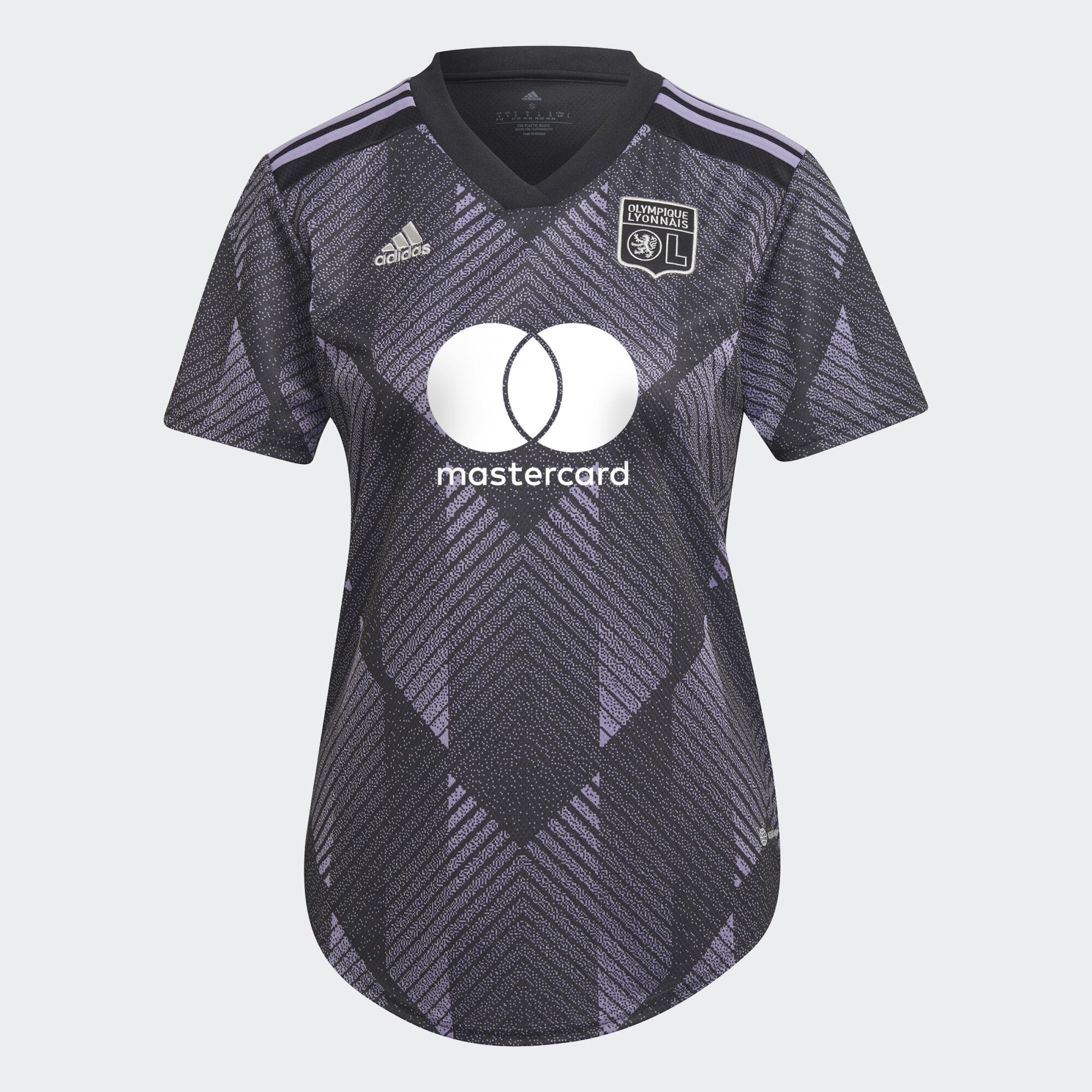 adidas Performance Womens Olympique Lyonnais 22/23 Third Jersey - Black Recycled Material - Size Medium