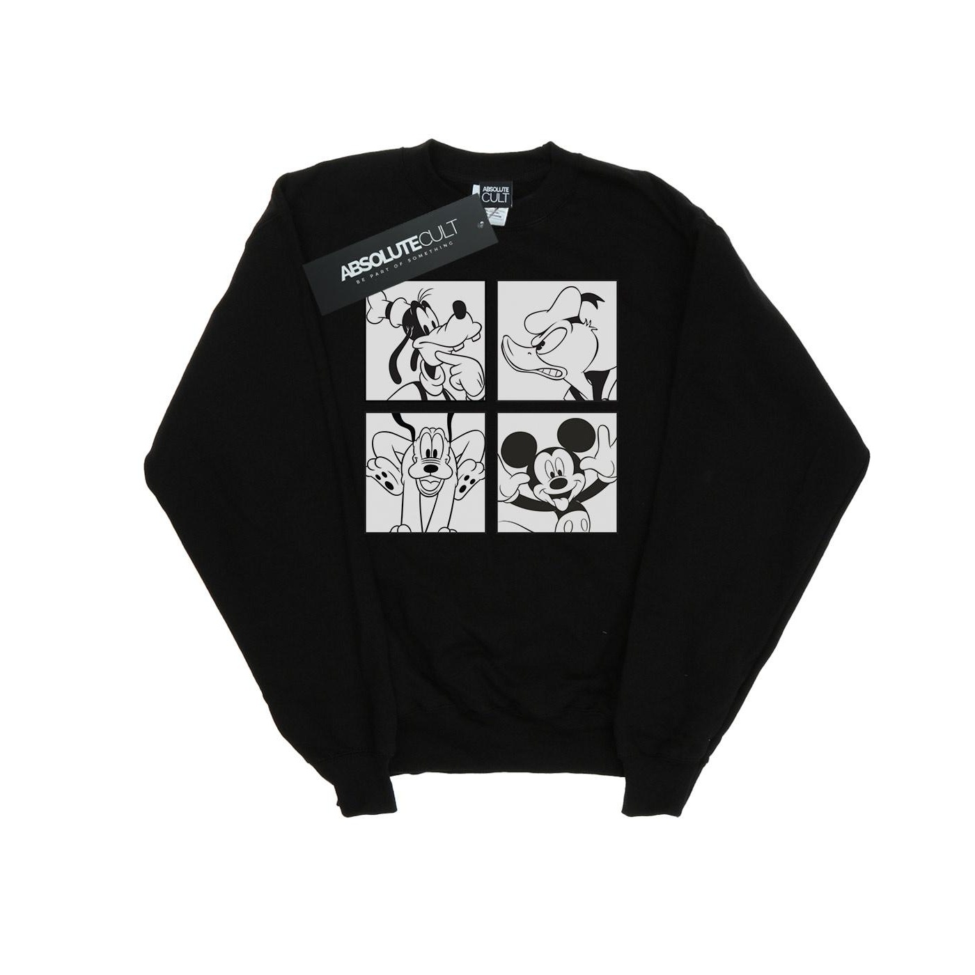 Thumbnail - Disney - "Mickey, Donald, Goofy And Pluto Boxed" Sweatshirt für Herren (Schwarz)