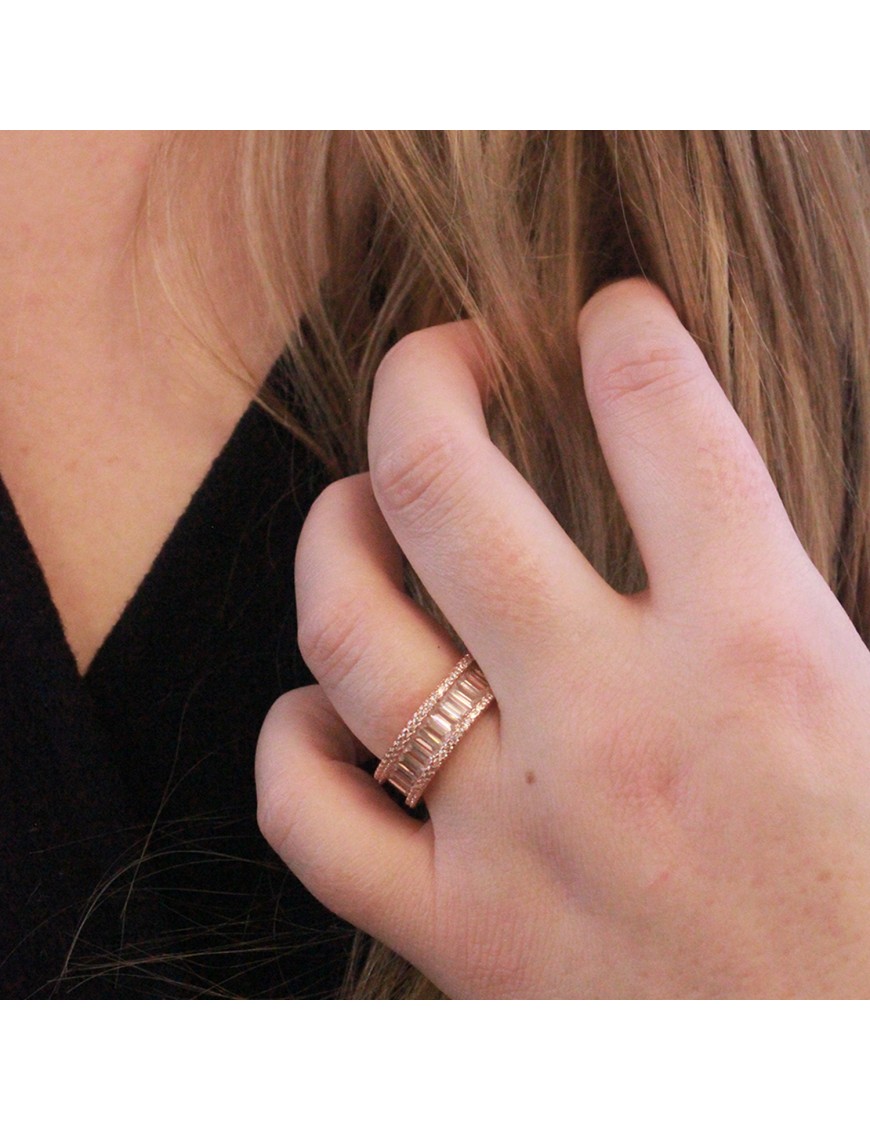 MYC Paris Glamour Lock Ring roséguld och kristall dam – bild 2