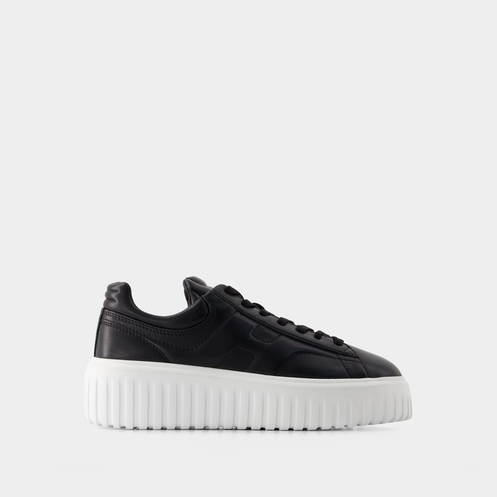 Thumbnail - Sneakers H-Stripes Allacciato - Hogan - Leder - Schwarz
