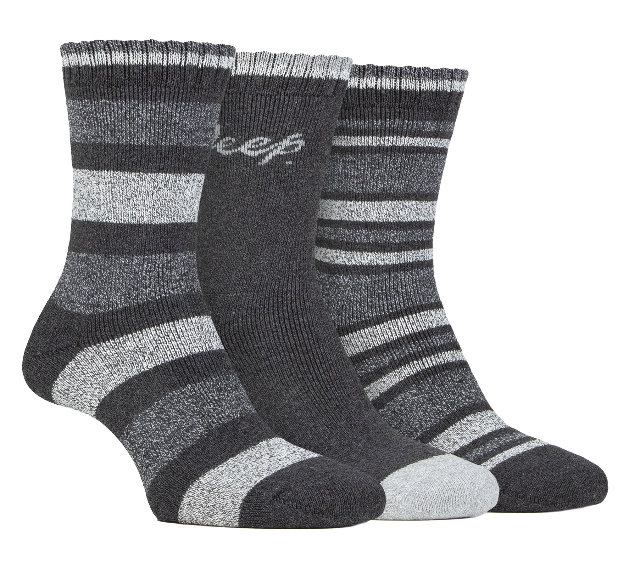 Thumbnail - Womens Walking Boot Socks | Jeep | Breathable Ribbed Full Cushion Performance Socken für Damen - Grau / Schiefer