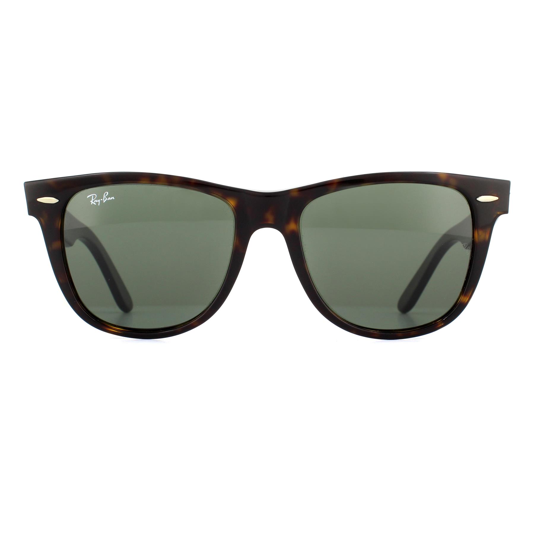 Thumbnail - Ray-Ban Sonnenbrille Wayfarer 2140 902 Schildkröte Grün G-15 Groß 54mm