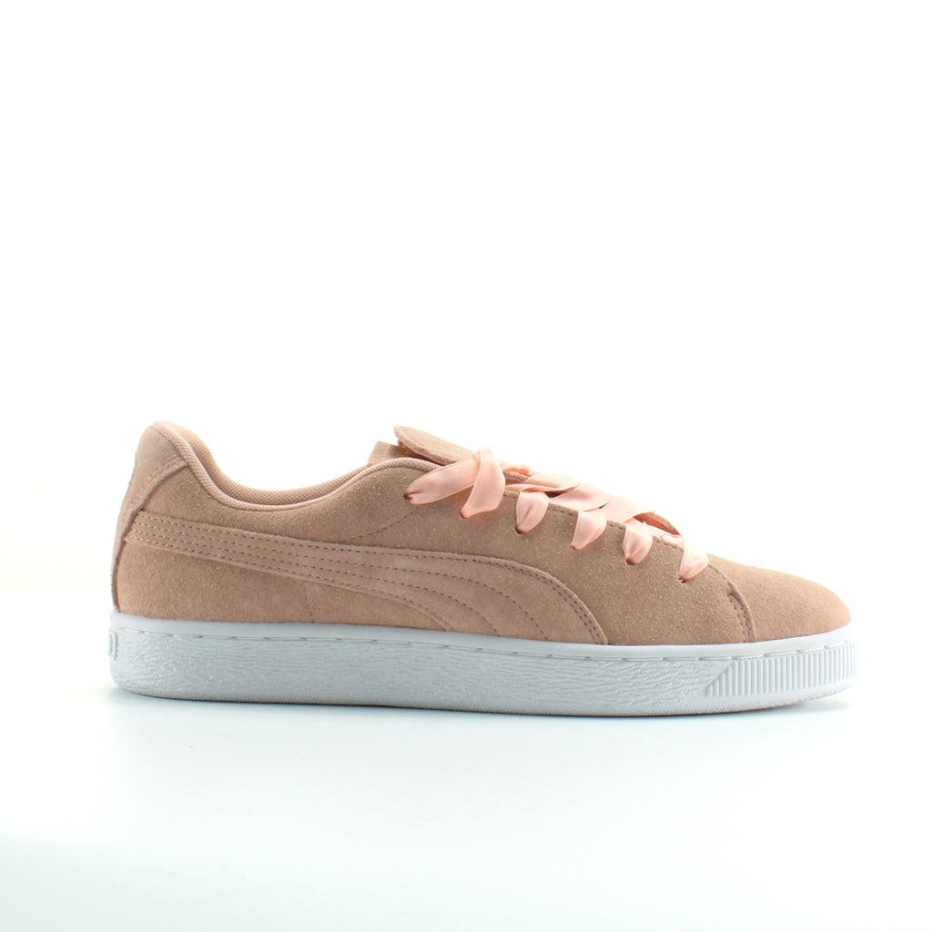Suede Crush Peach Leather Damskor med snörning 369251 02
