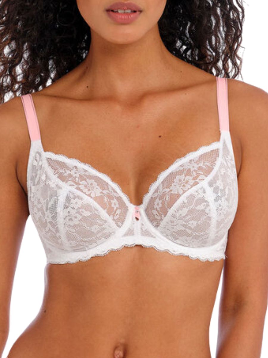 Freya Womens Offbeat Plunge Bra - White Polyamide - Size 30DD