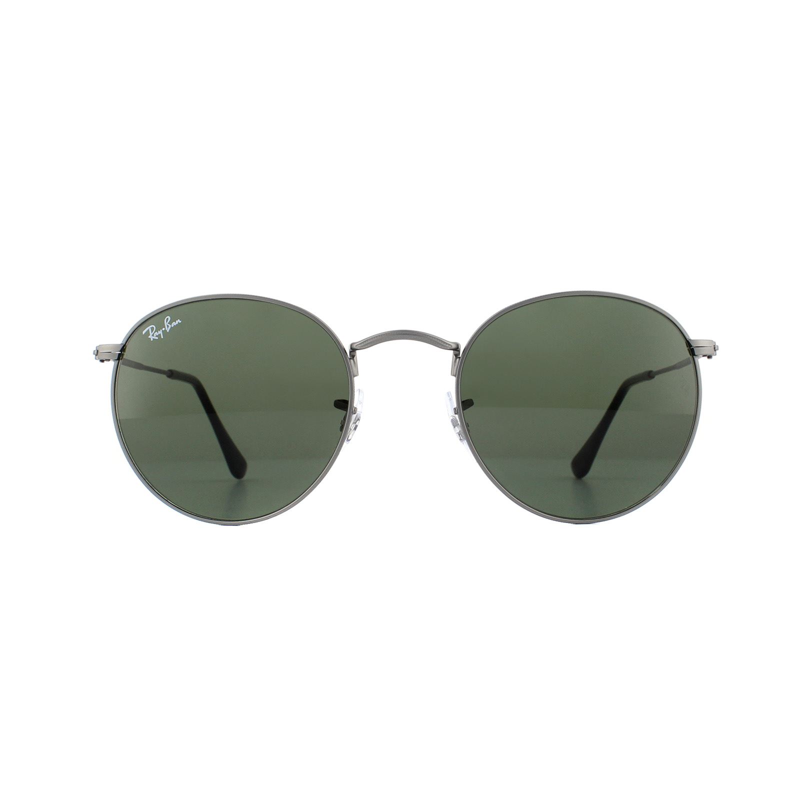 Ray-Ban Unisex Sunglasses Round Metal 3447 029 Gunmetal Green 50 - Grey - One Size