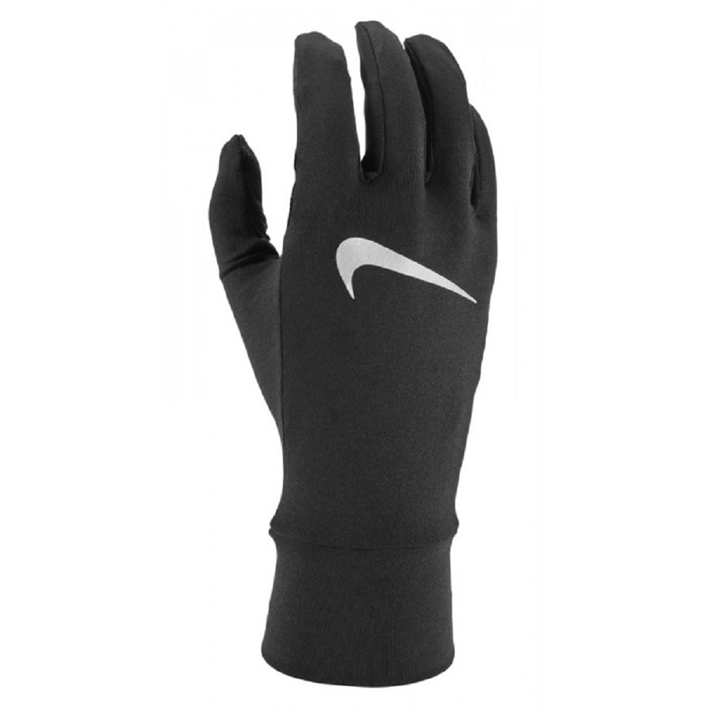 Nike Mens Fleece Running Gloves (Black/Silver Marl) - Black & Silver - Size L/XL