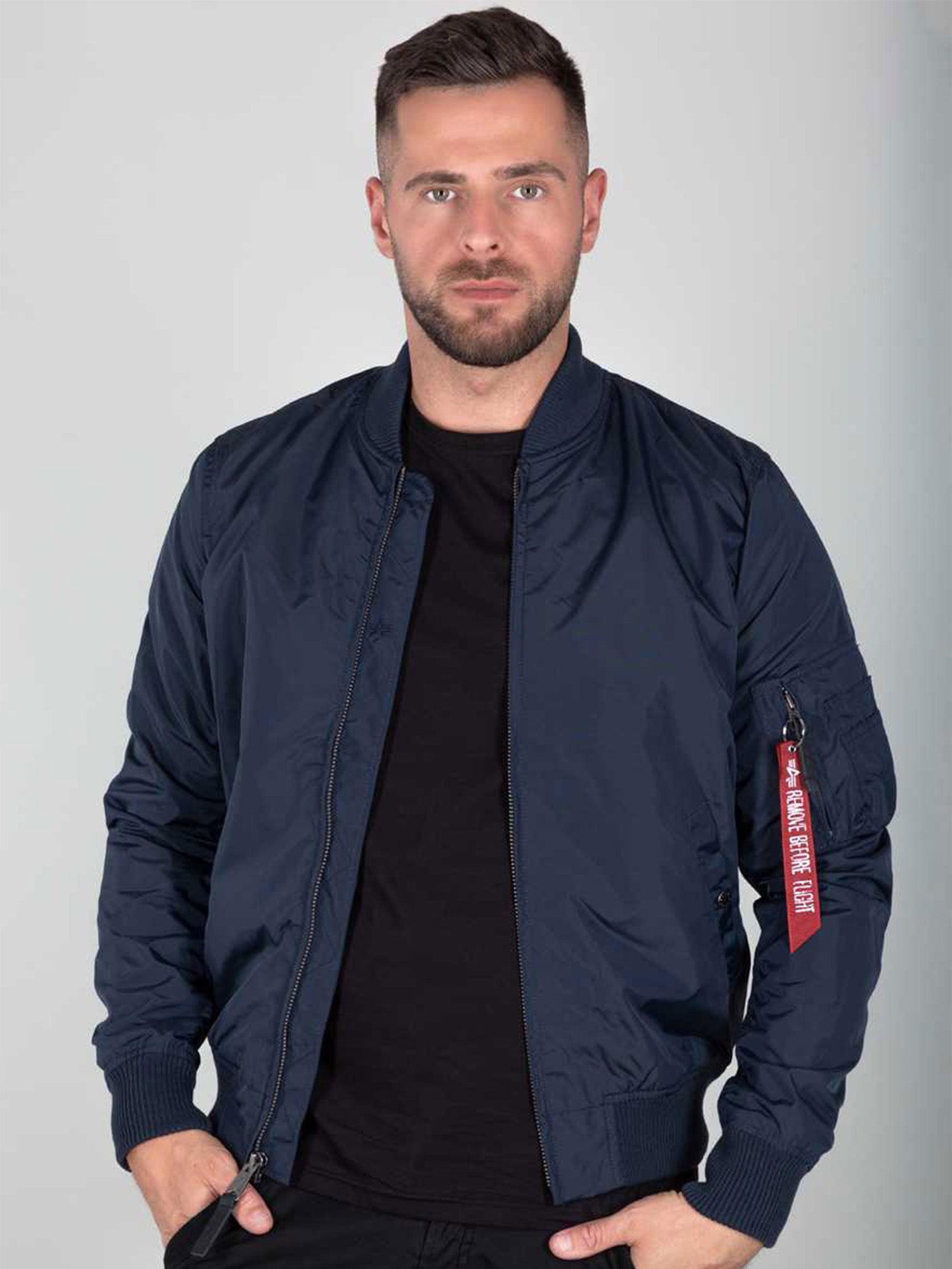 Thumbnail - Alpha Industries Men's MA-1 TT Bomber Jacket in Dark Blue