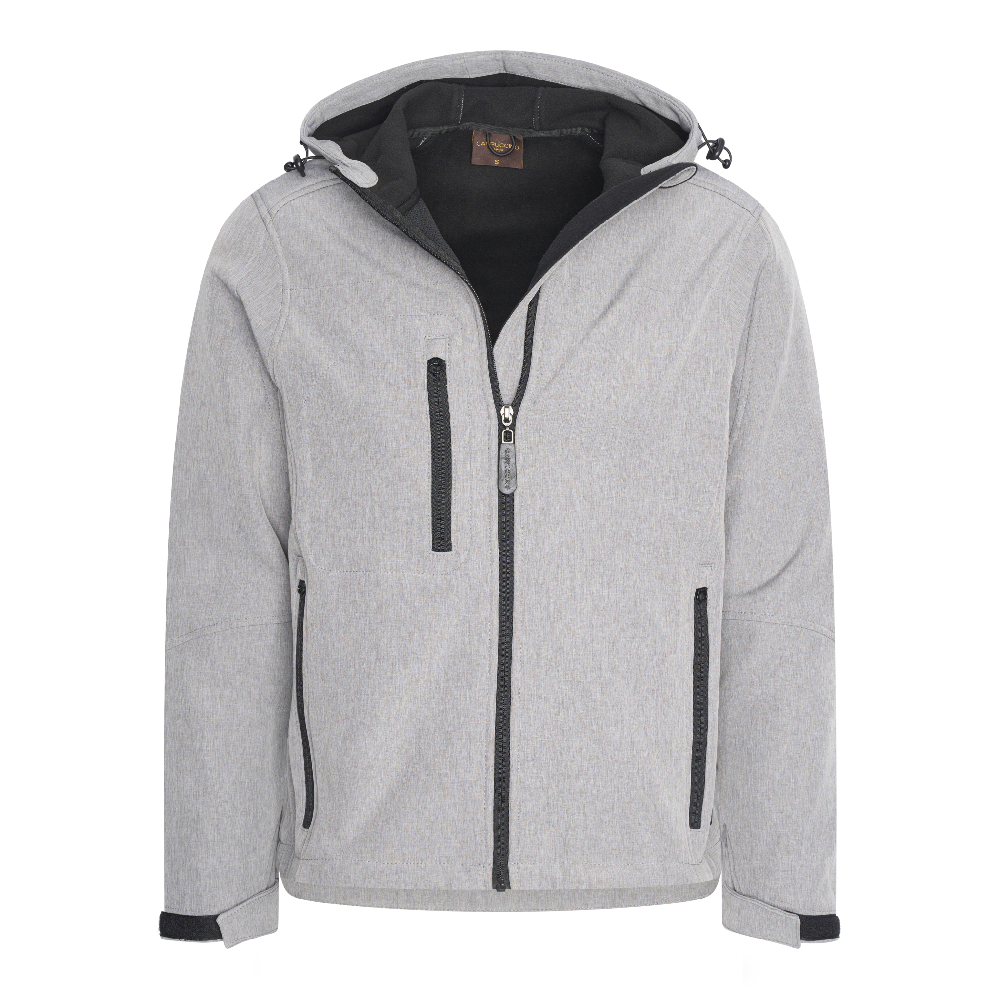 Thumbnail - Softshell Hood Jacket Grijs von Cappuccino Italia in der farbe Grau und in größe M.