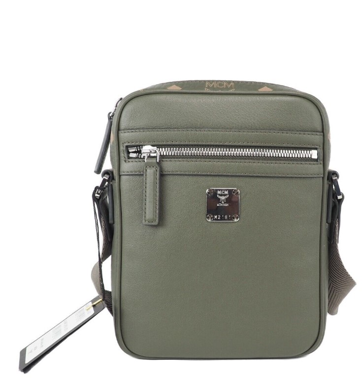 MCM Vrouwen Klassik Mini Zeeschildpad Visetos Gemengd Leren Multifunctionele Tas Groen