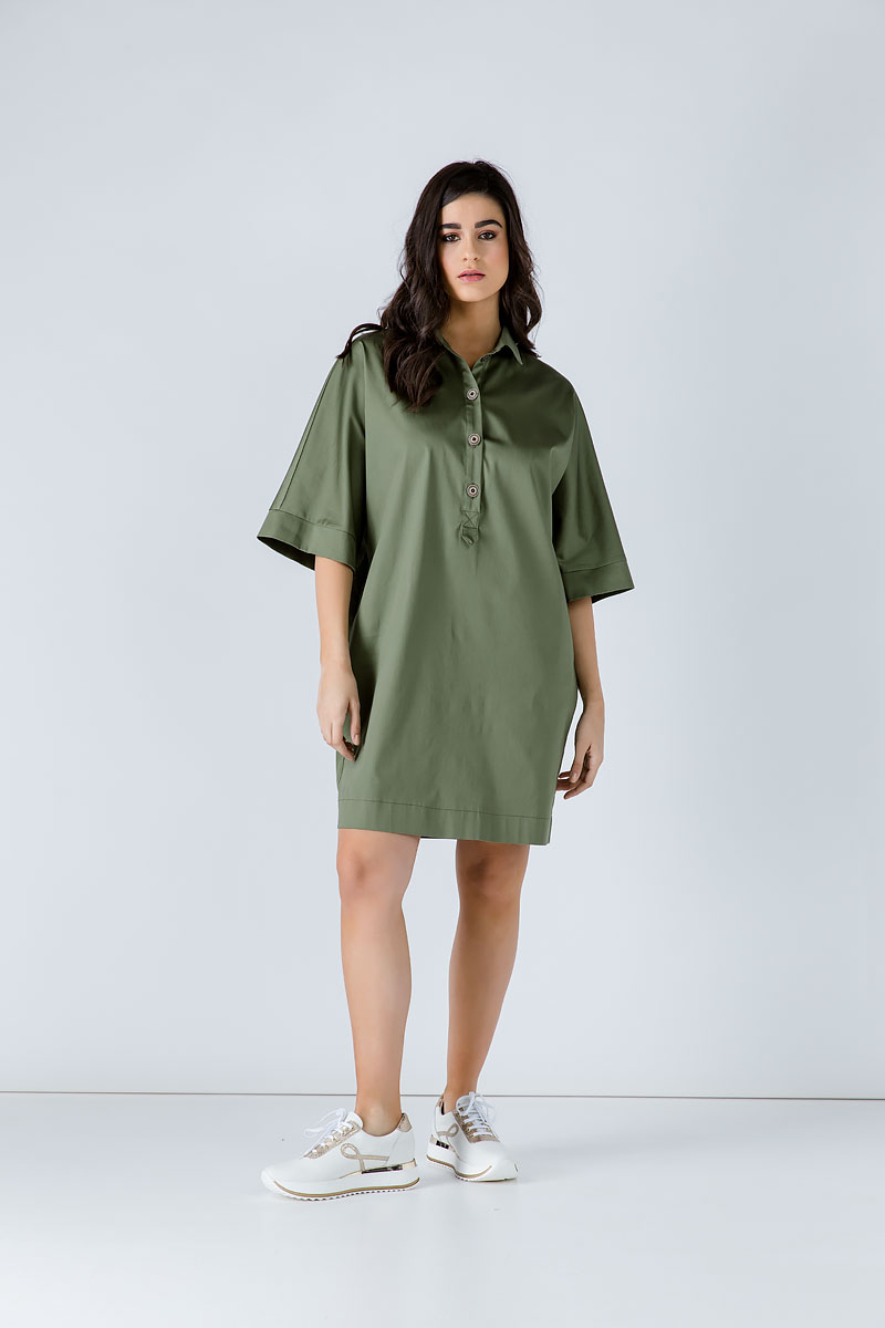 Oversized kaki jurk