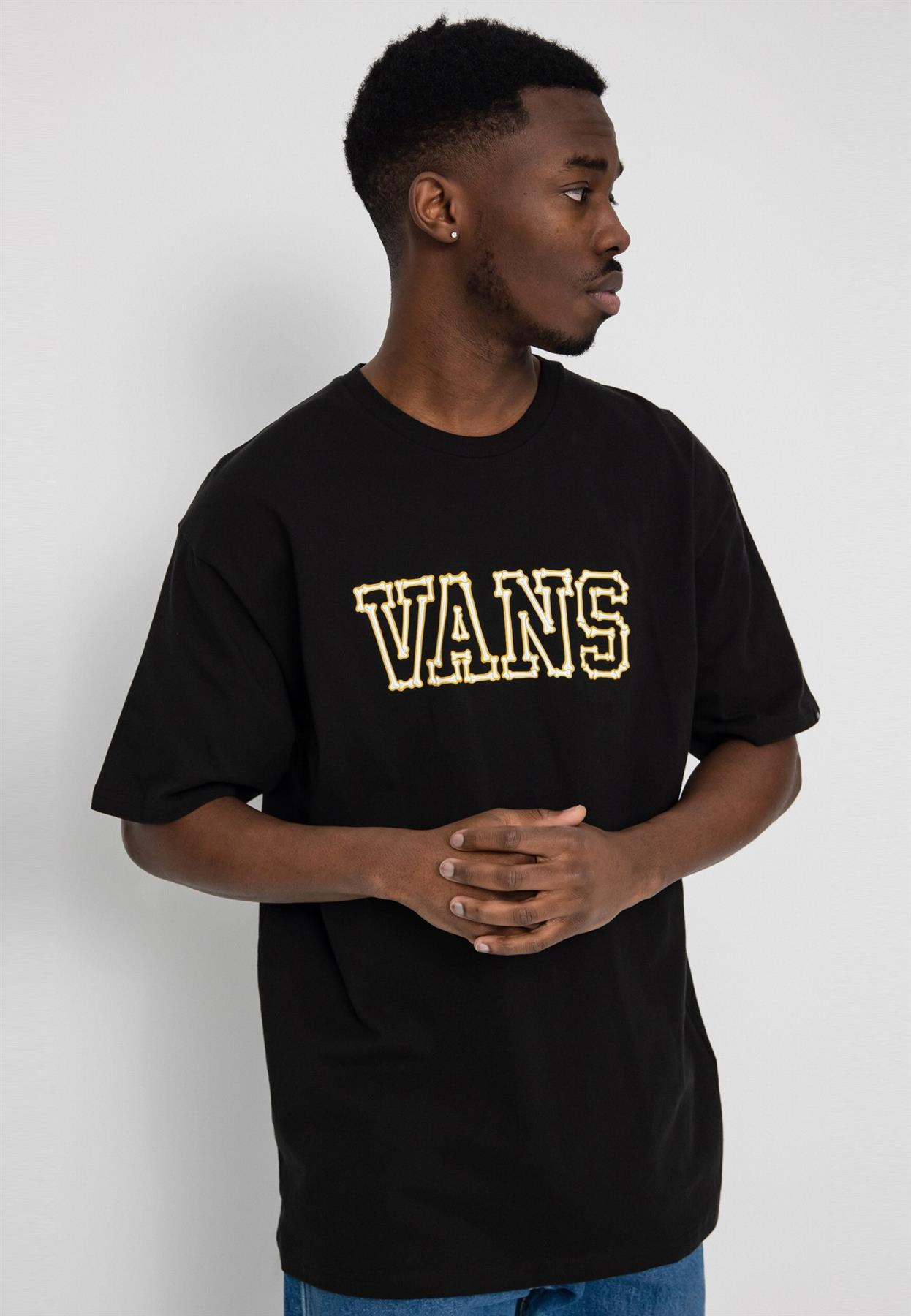Thumbnail - Vans Bones SS T Shirt in Schwarz